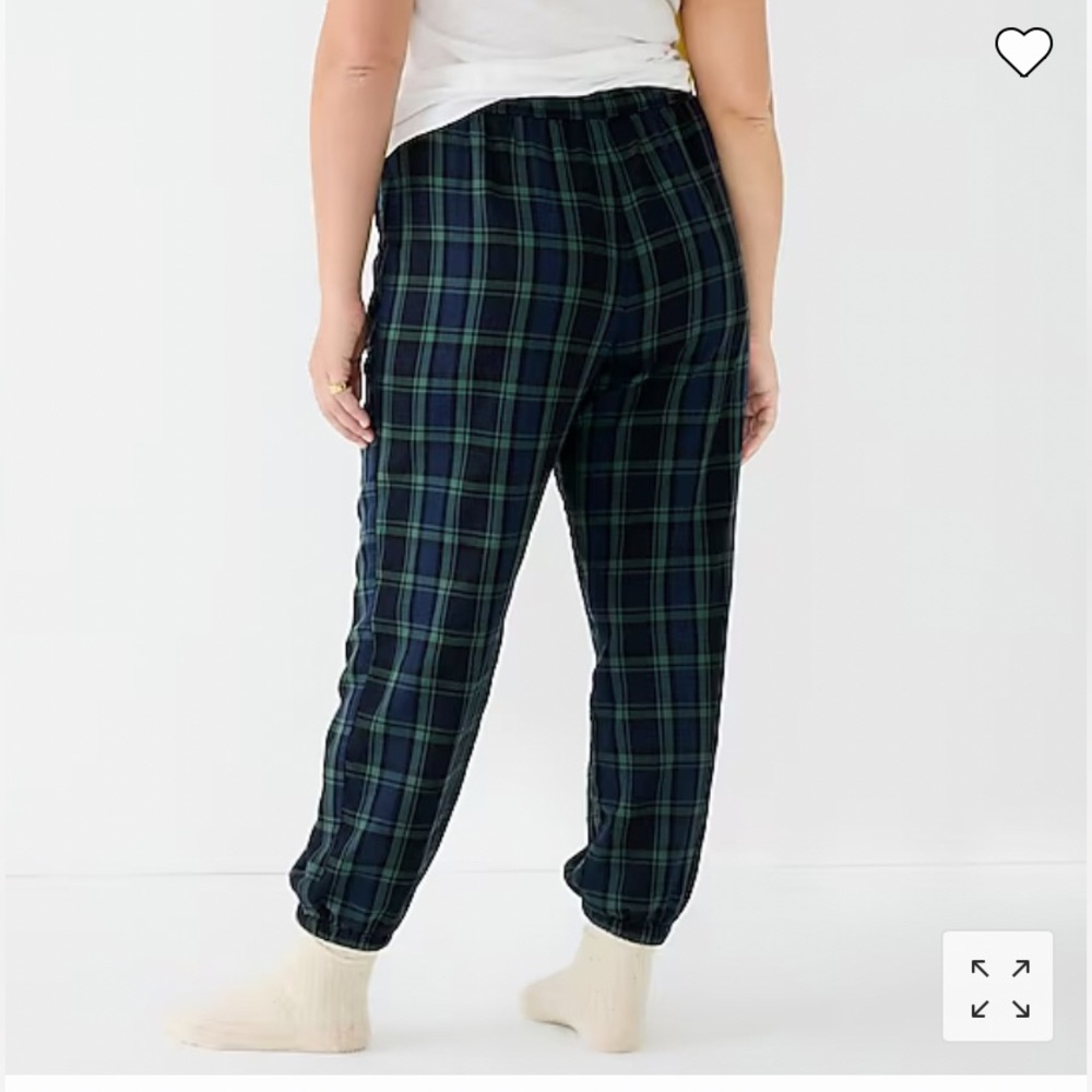 J. Crew Buffalo Check Flannel Pajama Jogger - Picture 2 of 12
